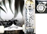 2008 Krown White/Black Flames 31 Professional Skateboard