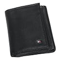 Tommy Hilfiger Men's Oxford Slim Credit Card Trifold, Black