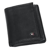 Tommy Hilfiger Men's Oxford Slim Credit Card Trifold, Black
