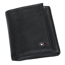 Tommy Hilfiger Men's Oxford Slim Credit Card Trifold, Black