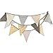 INFEI 3.5M/11.5Ft Multi-colored Floral Fabric Triangle Flags Bunting Banner Garlands for Wedding, Birthday Party, Outdoor & Home Decoration (Coffee)
