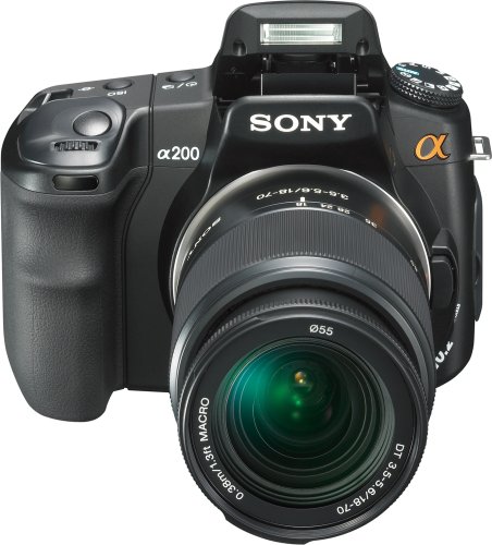Sony Alpha A200K 10.2MP Digital SLR Camera Kit with Super SteadyShot Image Stabilization with 18-70mm f & 3.5-5.6 Lens image