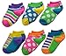 Jefferies Socks Big Girls' Dots and Stripes Low Cut Socks(Pack of 6)