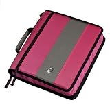 Case-it Black and Fuchsia Zipper Binder (D-250)