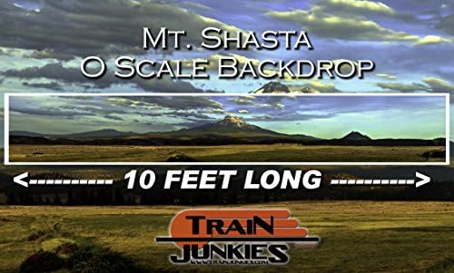 Train Junkies Mt Shasta - Railroad Backdrop O Scale