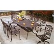 Darlee Santa Monica 102 Inch Cast Aluminum Dining Set With Cushions