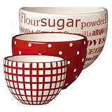 Boston Warehouse Prep Bowls 3-pc. Set - Red Baking