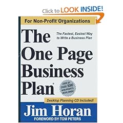  The One Page Business Plan for Non-Profit Organizations (9781891315022)