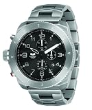 Vestal Men's RES001 Restrictor Silver and Black Chronograph Dive Watch