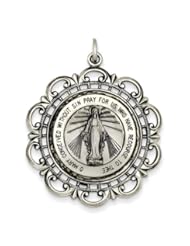 Sterling Silver Antiqued Miraculous Medal