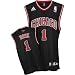 Derrick Rose Chicago Bulls Black Replica Adidas NBA Jersey