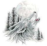WOLF HOWL 5.75 X 6 - Lethal Threat Decals -