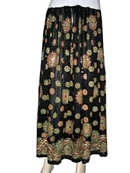 Black Red Green Beaded Belly Dance Dcrapechic Women's Skirt 36 Inch
