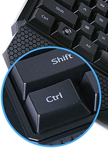 Aula Backlit USB Illuminated Gaming Keyboard for PC Support Windows 98/2000/ME/XP Vista/Win7 32/64bit/Mac LUN - Red LED