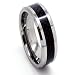 Blue Chip Unlimited - Unique 8mm Tungsten Black Carbon Fiber Rings Wedding Bands Designer Fashion Engagement Rings Size 16 Blue Chip Unlimited - Unique 8mm Tungsten Black Carbon Fiber Rings Wedding Bands Designer Fashion Engagement Rings Size 16
