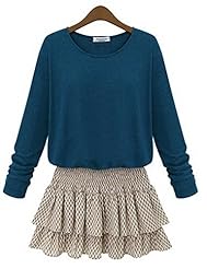 Long Sleeves Chiffon/Cotton  Dress