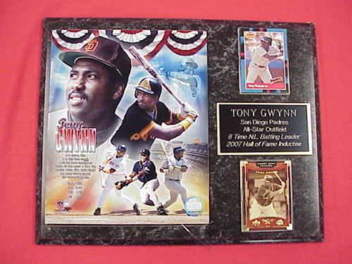 Padres Tony Gwynn 2 Card Collector Plaque