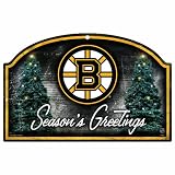 NHL Boston Bruins 11-by-17 inch Season's Greetings Wood Sign