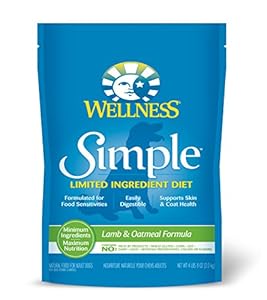 Wellness Simple Natural Limited Ingredient Dry Dog Food, Lamb & Oatmeal Recipe, 4.5-Pound Bag