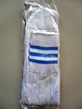 SOCCER SOCK (white & baby blue) NEW MENS SIZE LARGE 10 / 13 FITS SHOES SIZE 6 TO SIZE 12 1/2