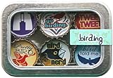 Birding Bottle Cap 6 pc Magnet Set w/ Case