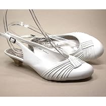 JANE KLAIN design, Damen Fashion Sling-Pumps, Raffungen, weiss