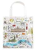 英国 Harrods（ハロッズ）ロンドン イラストマップのトートバッグ Sサイズ London Map [並行輸入品]