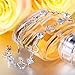 EleQueen 925 Sterling Silver CZ Love Heart of Ocean Titanic Inspired Tennis Bracelet for Women, 7.2