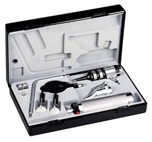 Riester Diagnostic Set, Otoscope and Ophthalmoscope heads with C-handle with Vacuum light 2.7V, econom#2050