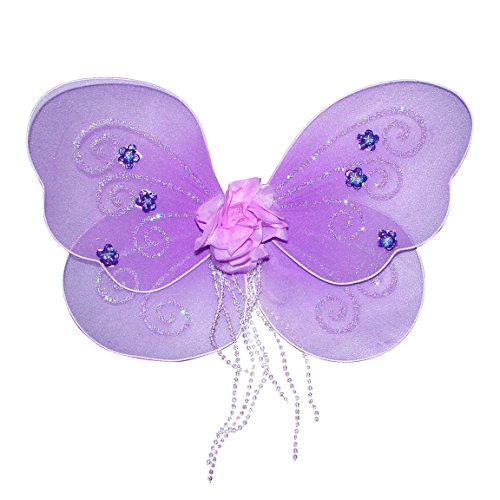 Purple Fairy Wings With Flower