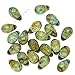 Czech Glass Smooth Teardrop Beads 9x6mm - Luminescent Green (20)
