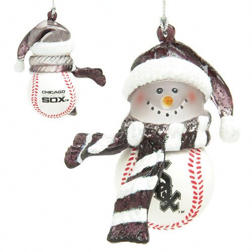 Scottish Christmas Chicago White Sox Home Run Snowman Ornament Set