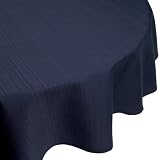 Bardwil Elements 70-inch Round Tablecloth, Navy