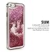 iPhone 6S Plus Case, ESeekGo Floating Liquid Case for iphone 6 Plus Soft Cover TPU Bumper Bling Bling Case (Rose Gold)