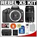 Canon Digital Rebel XS 10.1MP Digital SLR Camera (Black) + Canon 75-300mm III Lens + 16GB SD Card + LP-E5 Battery + Case + Cameta Bonus Accessory Kit
