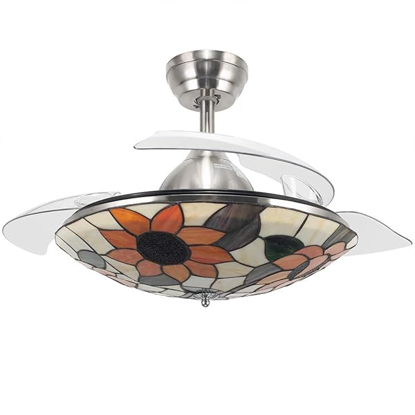 Huston Fan Modern Unique Fandelier Retractable Ceiling Fan Light