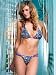  : Sequin Bikini Bra Top Strappy Thong Set Purple or Royal Blue