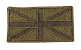 VIPER - Ecusson Drapeau Anglais Union Jack en tissu délavé - Vert