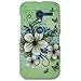 Fosmon MATT-DESIGN Series Slim Fit Rubberized Case Cover for Motorola Moto X 1st Generation (Green Flower)