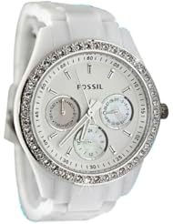 Fossil Womens ES1967 Stella Day/Date Display Quartz White Dial Watch