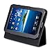 High Quality Black Leather Cover Protective Case Jacket Magnetic Closing Flap Bracket Stand for Samsung Android P1000 P-1000 Galaxy Tab Tablet Slate