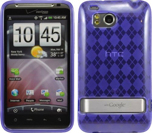 PREMIUM TPU FLEX GEL SKIN CASE COVER FOR HTC THUNDERBOLT 4G 6400 VERIZON PURPLE