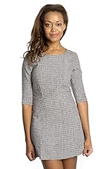 Girls Houndstooth Print Skater Dress 