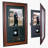 8 x 10 Photograph and Golf Ball Display Case with Mahogany Frame