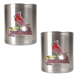 St. Louis Cardinals MLB 2pc Stainless Steel Can Holder Set- Primary Logo by Great American Products