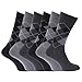 Mens Pattern Cotton Blend Argyle Socks (Pack Of 6)