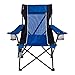Kijaro Sling Folding Camping Chair - Enjoy the Outdoors in this Outdoor Chair with a Built-in Cup Holders and Side Organizer - Includes a Detachable Pillow - Maldives Blue