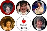 Set of 6 Susan Boyle Pinback Buttons