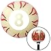 American Shifter 209827 Ivory Flame Shift Knob with M16 x 1.5 Insert (White 8 Ball)