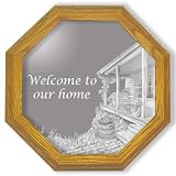 Decorative Framed Mirror Wall Decor With Country Etched Mirror - Country Decor - Unique Country Gift Ideas - Ready To Hang - 20